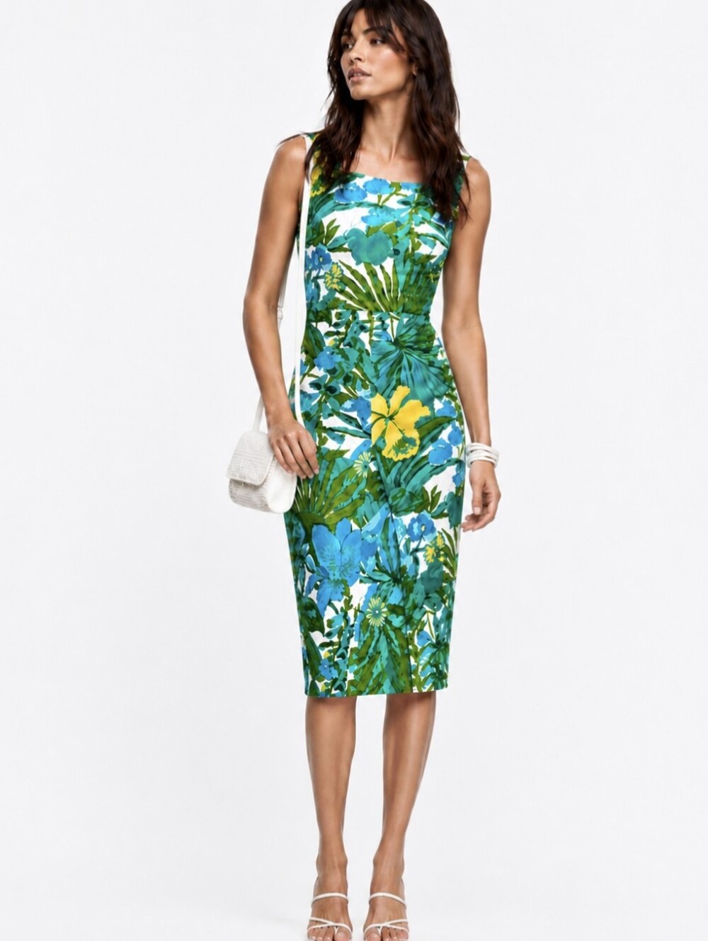 Talbots Botanical Resort Wear Sleeveless Sheath Dress 12P 12 Petite NEW Floral